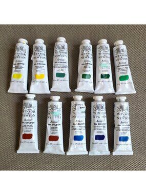 Winsor & Newton Artists Oil Colour Paint Set 11 Tubes 37ml Assorted Colors
